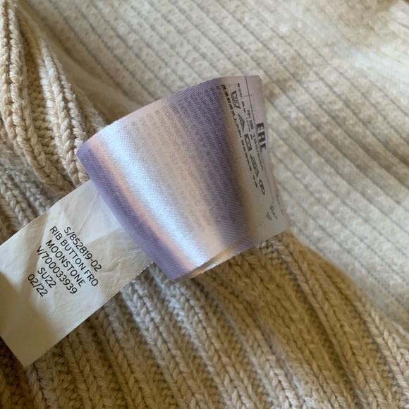 GAP // Ribbed Cotton Cardigan Set in Moonstone - Picture 13 of 15